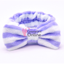 Bentita cu elastic pentru cosmetica BX16 Dungi Mov cu Alb